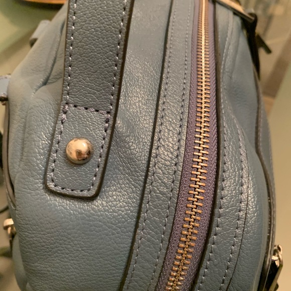 Laura Dasso Soft Leather Mini Backpack Bag - Blue Gray main image 16